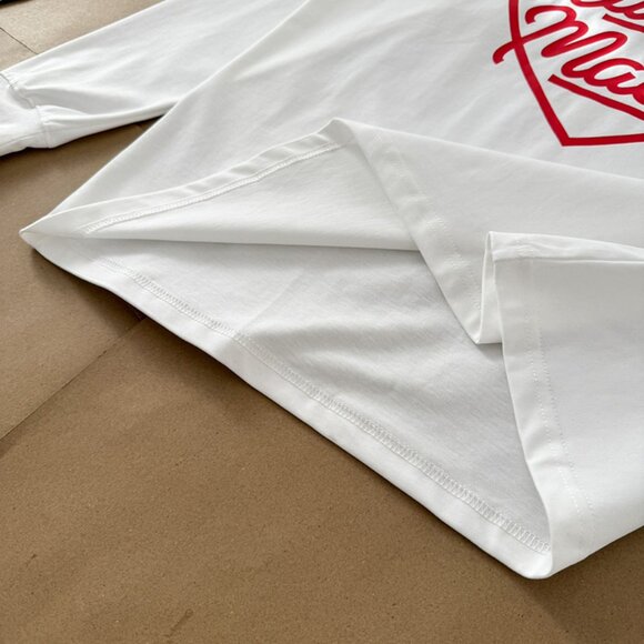 Human Made White Long Sleeves With Letter Lines And Heart Print - Picture 7 of 7